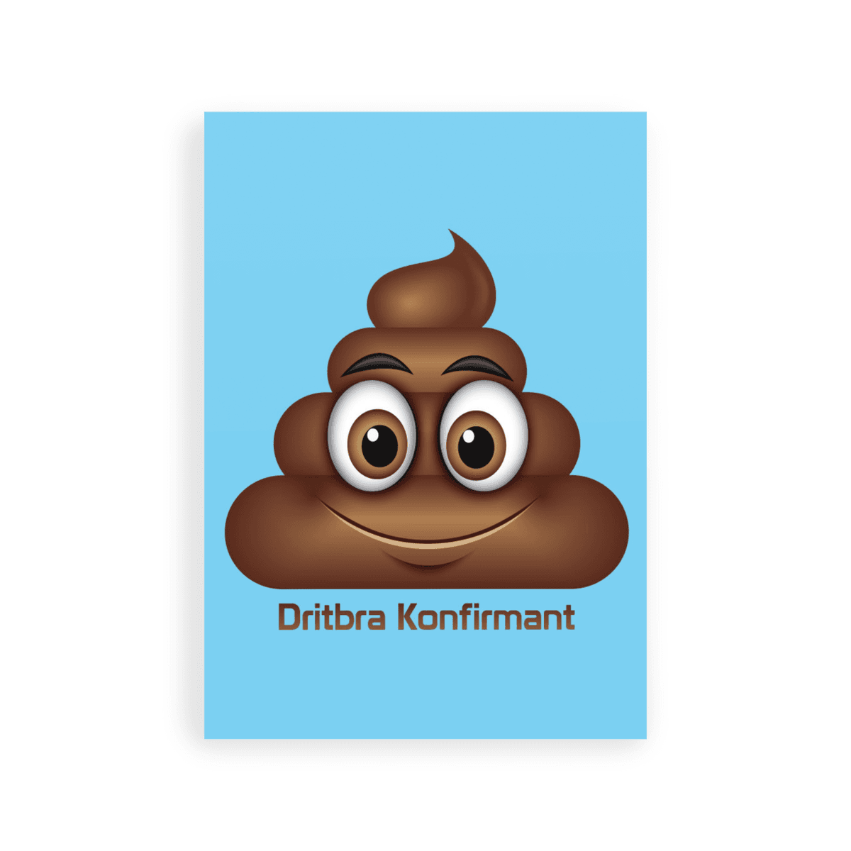 Dritbra Konfirmant Kort 12x15 Enkel Lys-blå