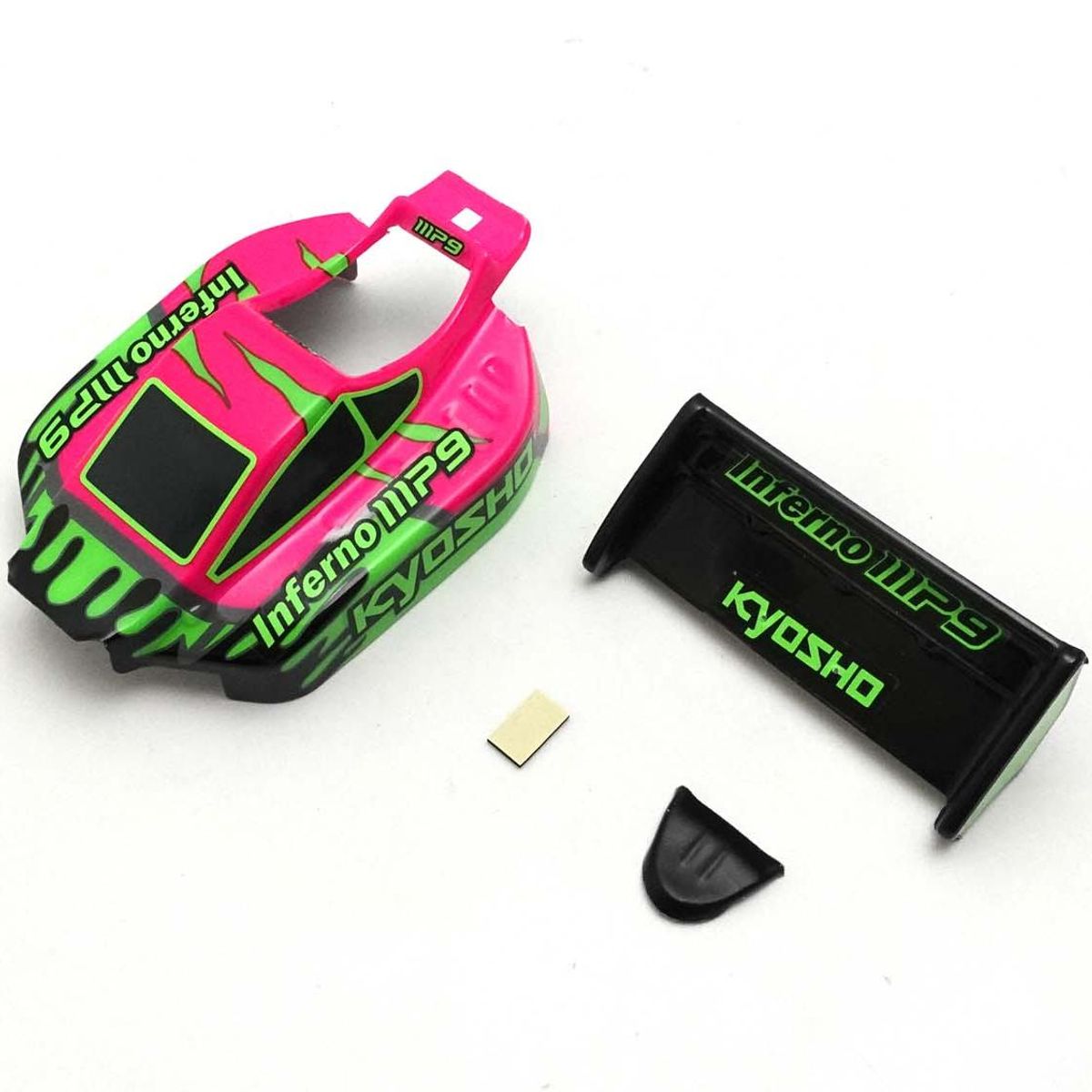 Pre-Painted Mini-Z Buggy Inferno MP9 TKI3 Body Set - Pink-Green