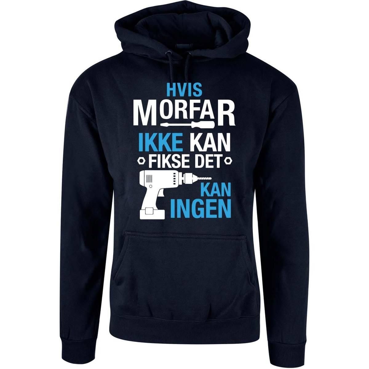 OUTLET - Morfar Fikse Hettegenser - Marine - 2XL