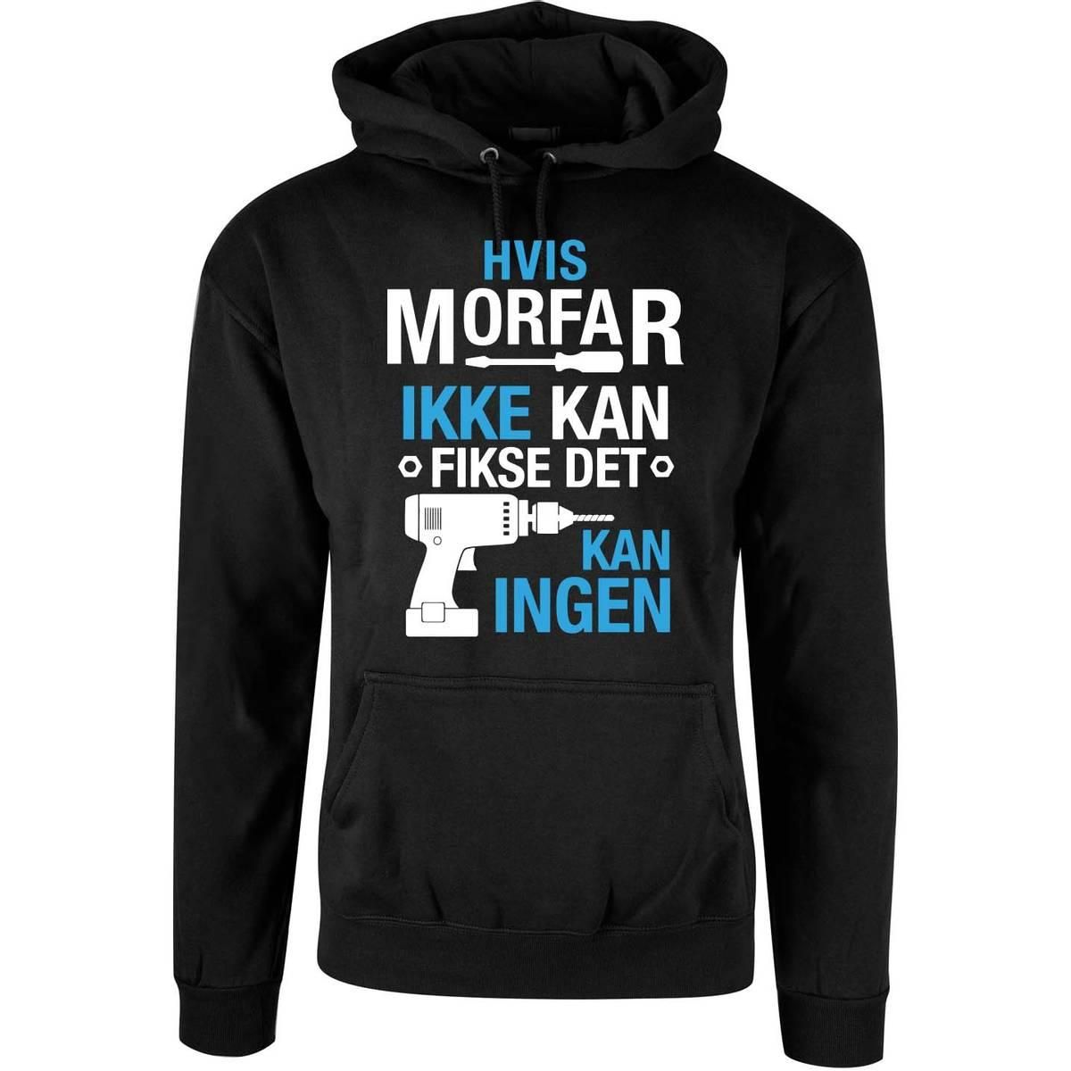 OUTLET - Morfar Fikse Hettegenser - Sort - 2XL