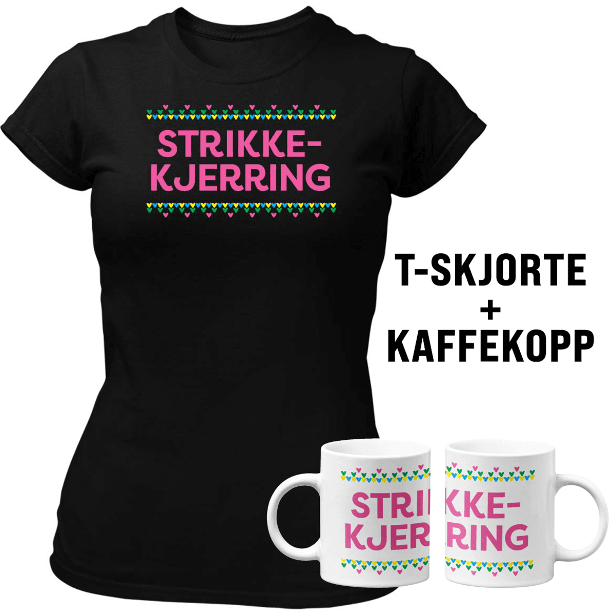 Strikkekjerring T-skjorte + Kaffekopp