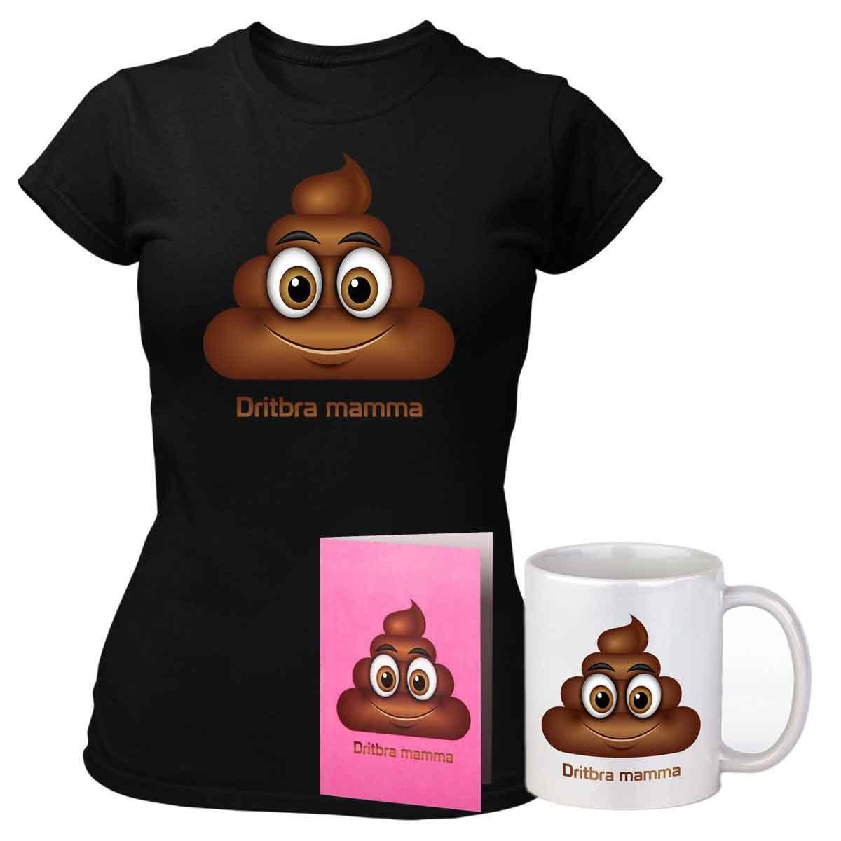 Dritbra Mamma Morsdagspakke (T-skjorte + Kaffekopp + Kort)
