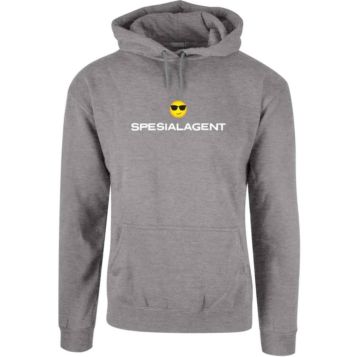 OUTLET - Spesialagent Hettegenser - Gråmelert - M