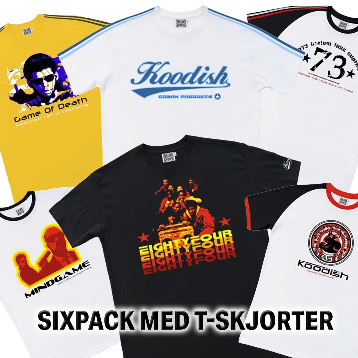 Sixpack med t-skjorte